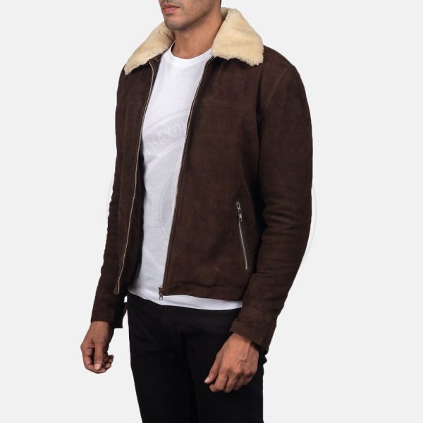 Coffner Brown Shearling Fur Jacket - Image 2