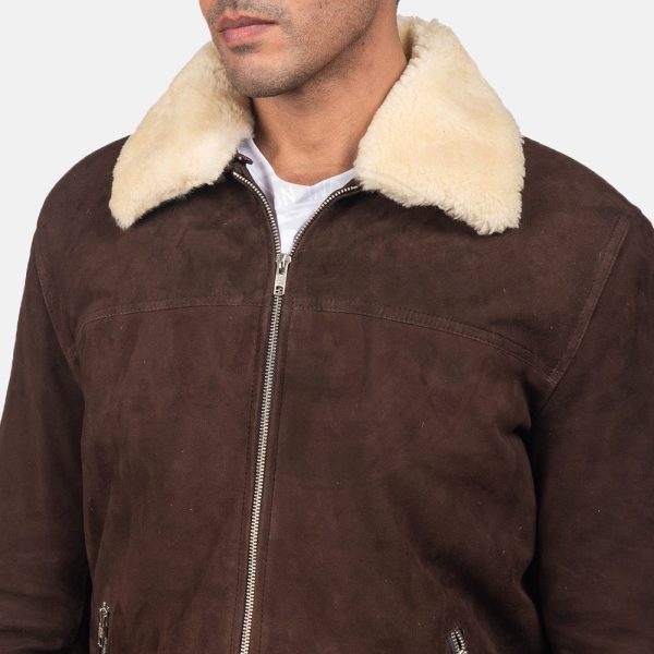 Coffner Brown Shearling Fur Jacket - Image 4