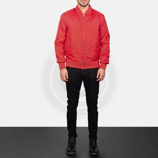 Zack Red Bomber Jacket - Image 2