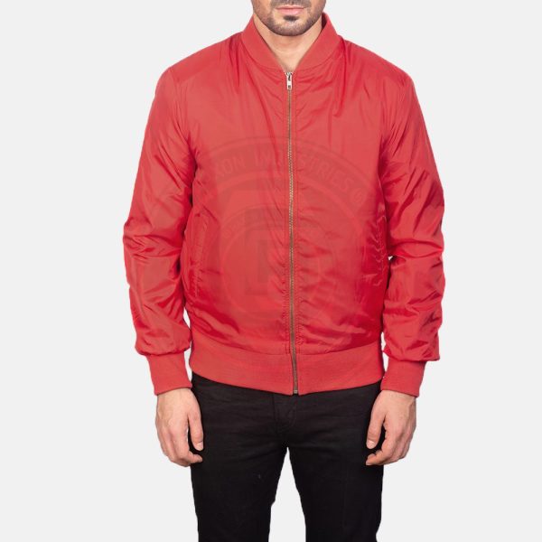 Zack Red Bomber Jacket - Image 4