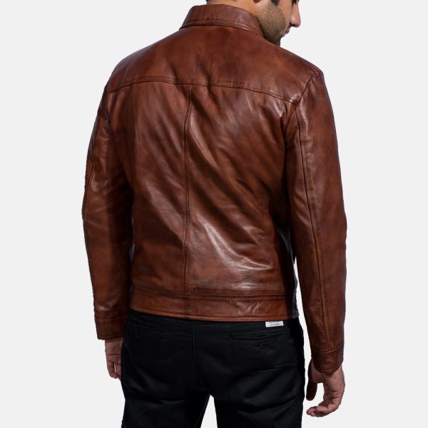 Inferno Brown Leather Jacket For Men - Image 6